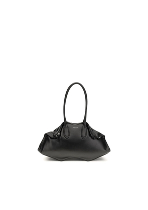 Alexander McQueen Black Calf Leather Bos Taurus Shoulder Bag