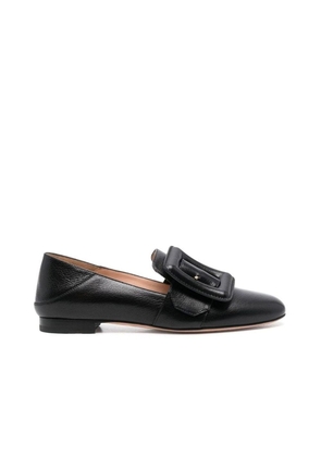 Bally Black Calfskin Slip-On Loafers - EU35.5/US5.5