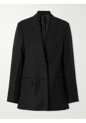 TOTEME - Oversized Frayed Wool Blazer - Black - DK32,DK34,DK36,DK38,DK40,DK42