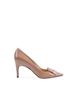 Sergio Rossi Beige Lamb Leather High Heel Pumps - EU40/US10