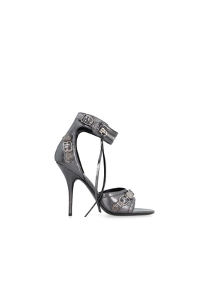 Balenciaga Gray Calfskin Stiletto Heel Sandals - EU40/US10