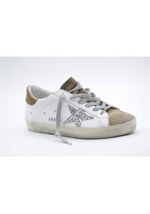 Golden Goose Brown Leather And Textile Low Top Sneakers - EU35/US5