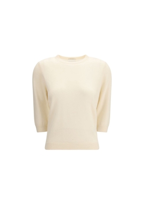 Allude Cream Cashmere Cashmere Sweater - XS