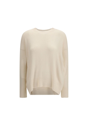 Allude Cream Cashmere Cashmere Sweater - M