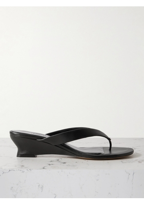 Le Monde Béryl - Leather Wedge Sandals - Black - IT35,IT36,IT36.5,IT37,IT37.5,IT38,IT38.5,IT39,IT39.5,IT40,IT40.5,IT41,IT41.5,IT42