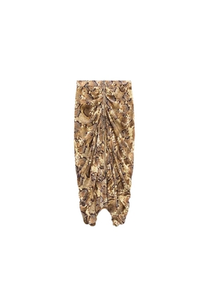 Isabel Marant Beige Silk Midi Skirt - 42