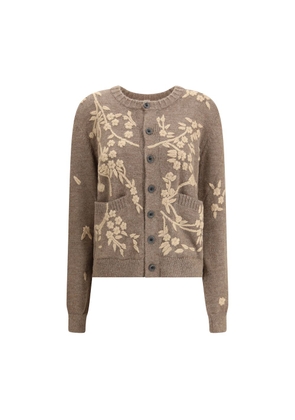 Baziszt Brown Alpaca Vicugna Pacos Cardigan - S