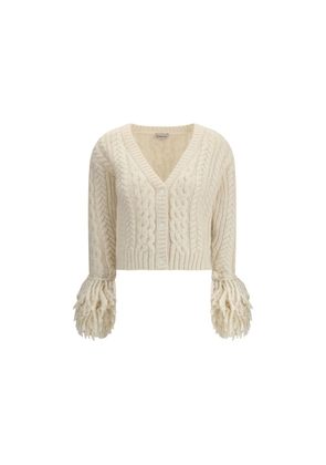 Moncler Cream Alpaca Vicugna Pacos Cardigan - S