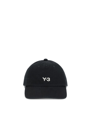 Y-3 Black Cotton Cap (Baseball Hat) - UNI