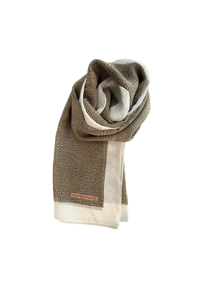 Borbonese White Silk Women Scarf