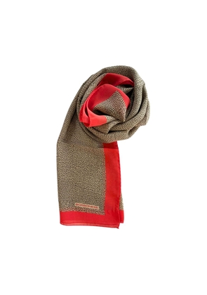 Borbonese Red Silk Women Scarf