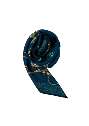 Borbonese Blue Silk Women Scarf