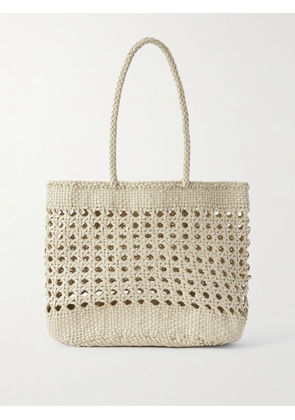 Dragon Diffusion - Eclipse Woven Leather Tote - Cream - One size