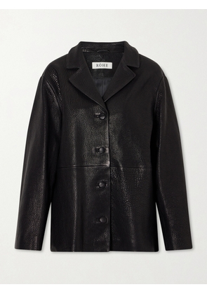 RÓHE - Paneled Textured-leather Jacket - Black - FR 34,FR 36,FR 38,FR 40,FR 42,FR 44