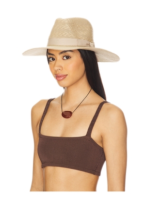 Brixton Lyons Knit Pattern Packable Hat in Tan. Size XS/S. Also in M/L.