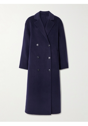 Loulou de Saison - Borneo Double-breasted Wool And Cashmere-blend Coat - Blue - FR 34,FR 36,FR 38,FR 40,FR 42