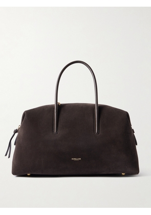 DeMellier - The Midi Stockholm Medium Leather-trimmed Suede Tote Bag - Brown - One size