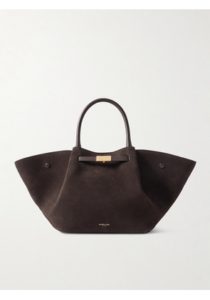 DeMellier - Midi New York Leather-trimmed Suede Tote - Brown - One size
