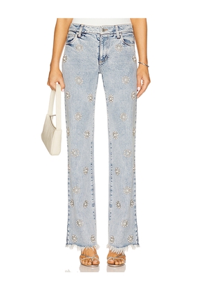 Alice + Olivia Roxie Flare Jeans in Blue. Size 27. Also in 28.