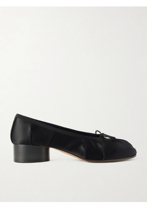 Maison Margiela - Tabi Ballerina Split-toe Satin Pumps - Black - IT35,IT35.5,IT36,IT36.5,IT37,IT37.5,IT38,IT38.5,IT39,IT39.5,IT40,IT40.5,IT41