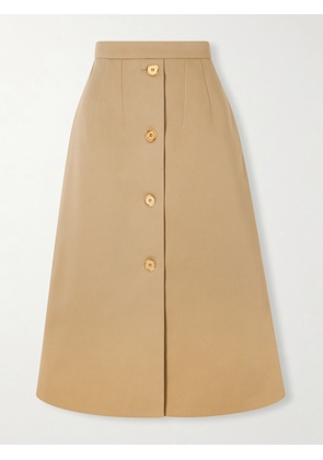 Patou - Cotton-twill Midi Skirt - Neutrals - FR 34,FR 36,FR 38,FR 40,FR 42,FR 44