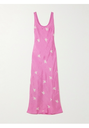 ALIX OF BOHEMIA - Jasmine Floral-print Silk Midi Dress - Pink - x small,small,medium,large,x large