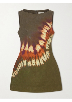 ALÉMAIS - Marilyn Tie-dye Denim Mini Dress - Green - UK 4,UK 6,UK 8,UK 10,UK 12,UK 14