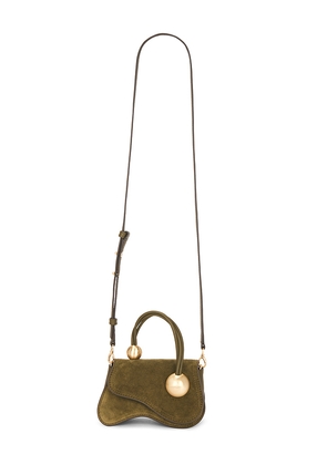 Cult Gaia Kazia Nano Crossbody Bag in Green.