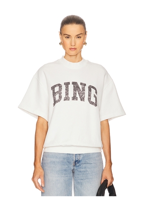 ANINE BING Jay Sweatshirt Bing in White. Size XS. Also in M.