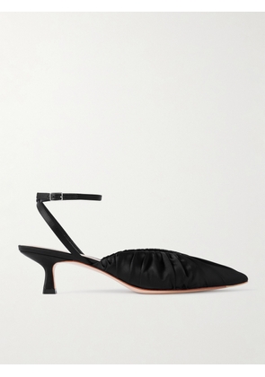 Loeffler Randall - Rio Ruched Satin Pumps - Black - US5,US6,US7,US8,US9,US10,US11,US12