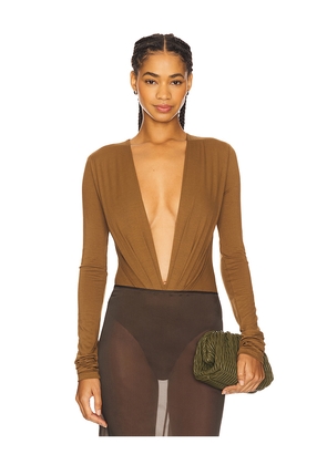 The Andamane Zelda Bodysuit in Cognac. Size 44/L. Also in 38/XS.