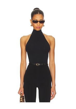 Commando Ballet Turtleneck Bodysuit in Black.