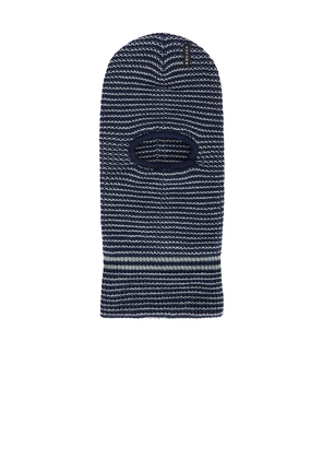 Autumn Headwear Striped Balaclava in Navy.