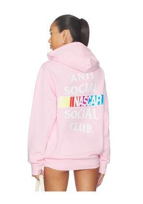 Anti Social Social Club x Nascar Games Hoodie in Pink. Size L. Also in S, M, XL/1X.