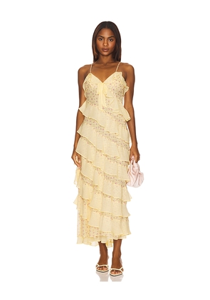 For Love & Lemons Debby Maxi Dress in Yellow. Size S. Also in M.