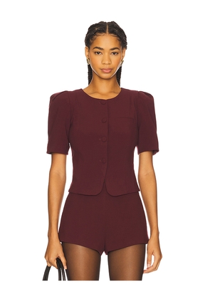For Love & Lemons Selena Top in Burgundy. Size S. Also in XS, M.