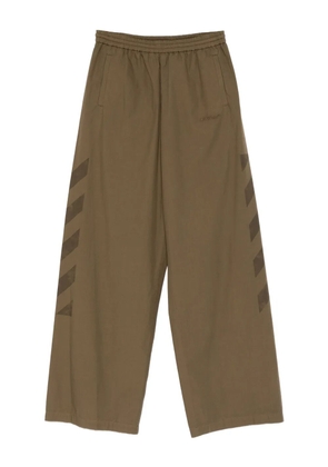 Off-White elasticated-waistband trousers - Green