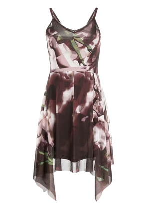 Jean Paul Gaultier Pre-Owned 1990s abstract-print asymmetric dress - Red