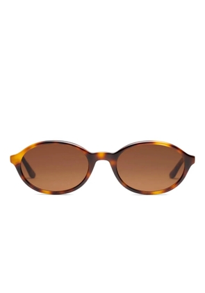Peter And May oval-frame sunglasses - Brown