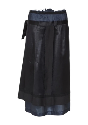 Maison Margiela layered midi skirt - Black
