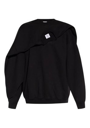VETEMENTS layered cotton sweatshirt - Black