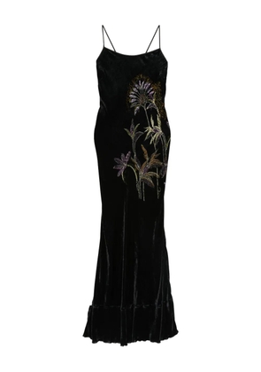 Forte Forte embroidered velvet dress - Blue