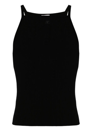 Courrèges ribbed-knit tank top - Black