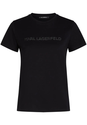 Karl Lagerfeld glitter logo T-shirt - Black