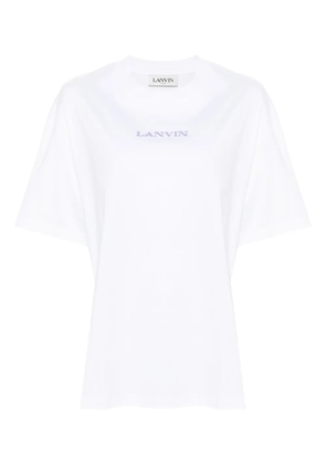 Lanvin logo-embroidered cotton T-shirt - White