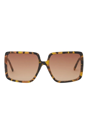 Karl Lagerfeld tortoiseshell square-frame sunglasses - Brown