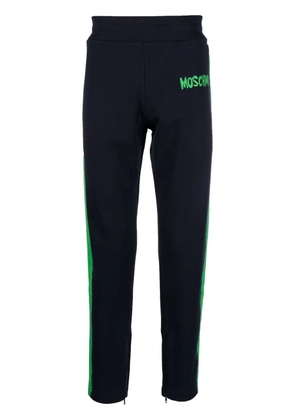 Moschino side-stripe track pants - Blue