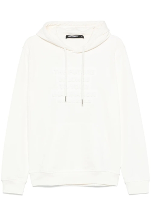 Karl Lagerfeld slogan-embossed hoodie - Neutrals