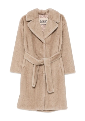 Herno belted single-breasted coat - Neutrals