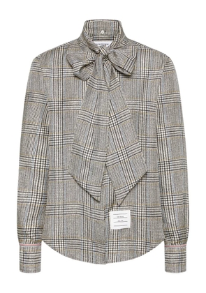 Thom Browne Hunting tweed silk twill shirt - Black